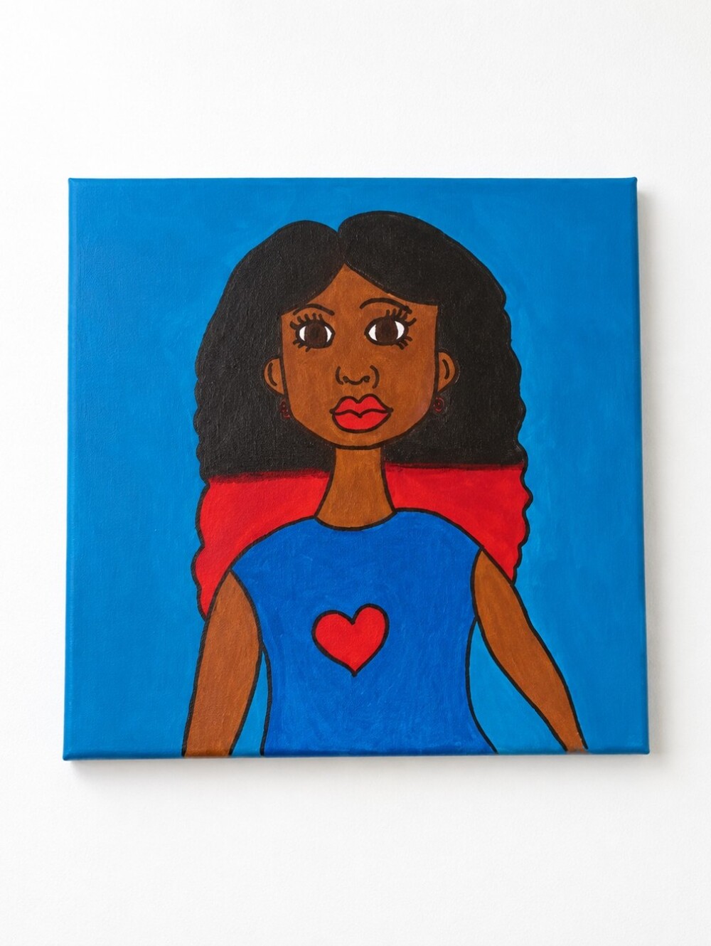 African American Art Black Woman Acrylic Painting 12x12